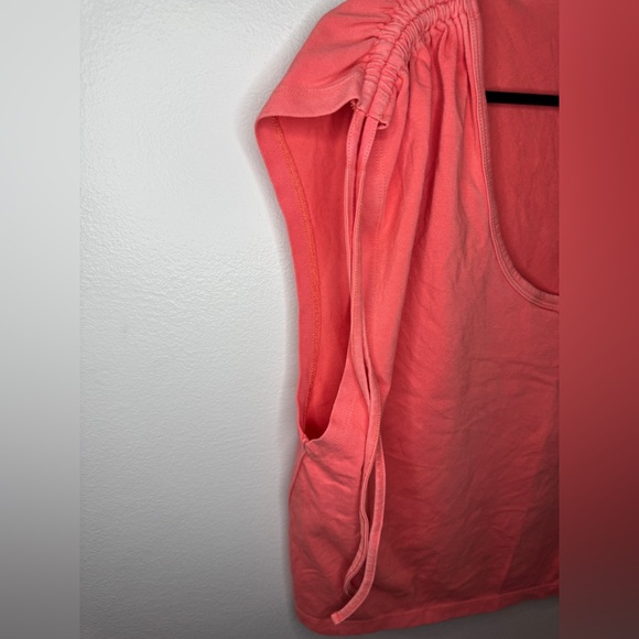 NWOT XL American Eagle Orange Cinched Sleeveless Shirt - Picture 8 of 8